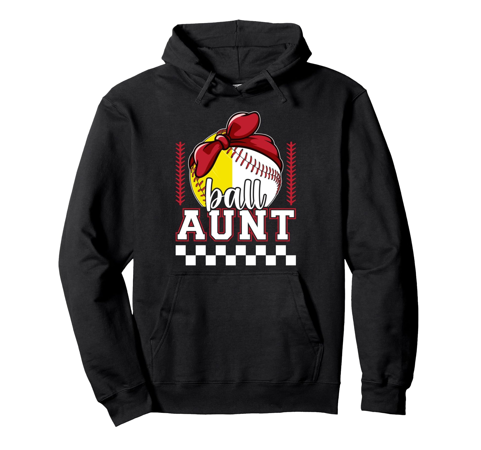Ball Aunt Coquette Baseball Softball Hoodie - Unique Graphic Men Women - T-Shirt, Sweatshirt, Hoodie