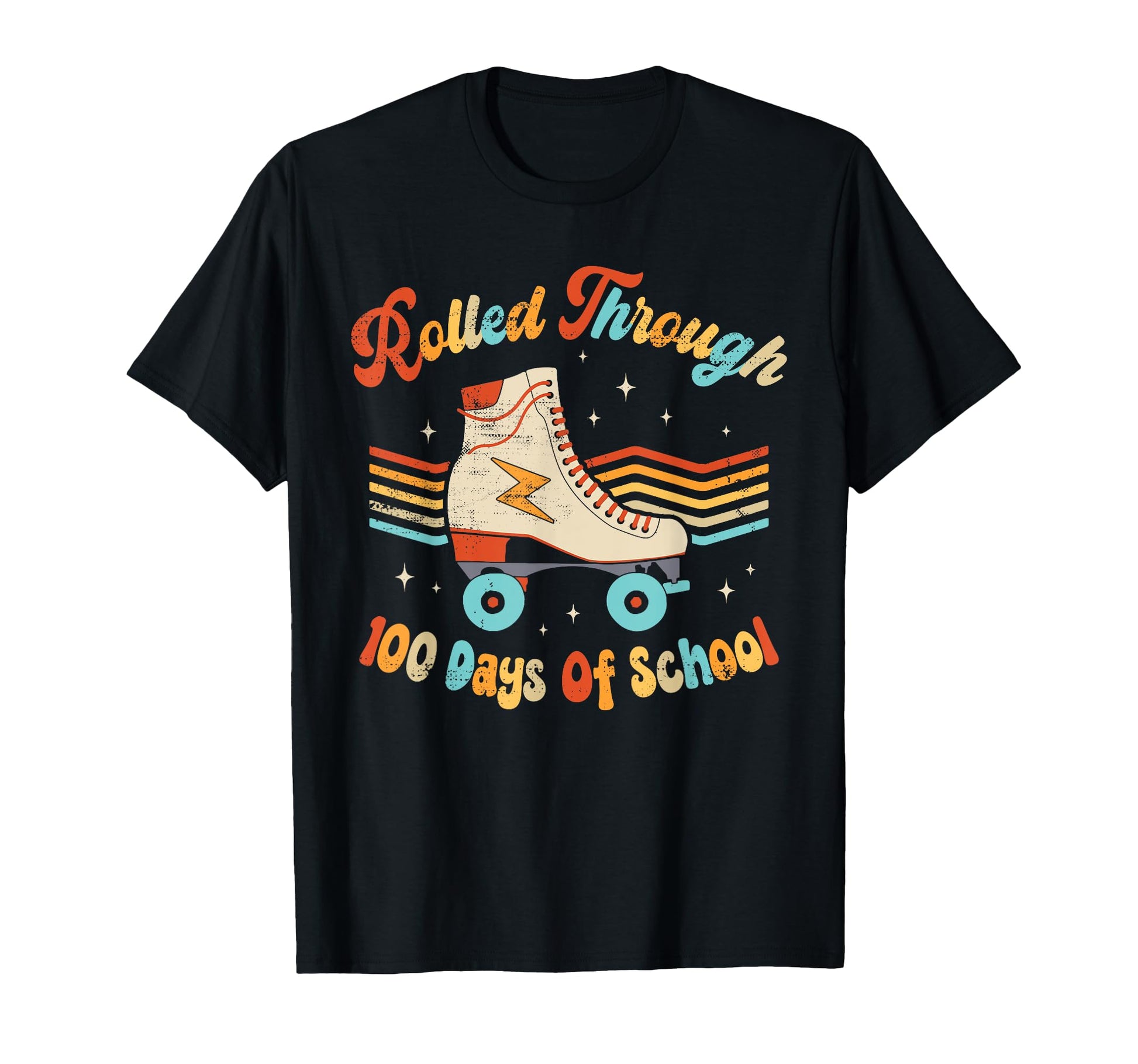 Rolled Through 100 Days School Roller T-Shirt - Custom Art Print Unisex - T-Shirt, Sweatshirt, Hoodie