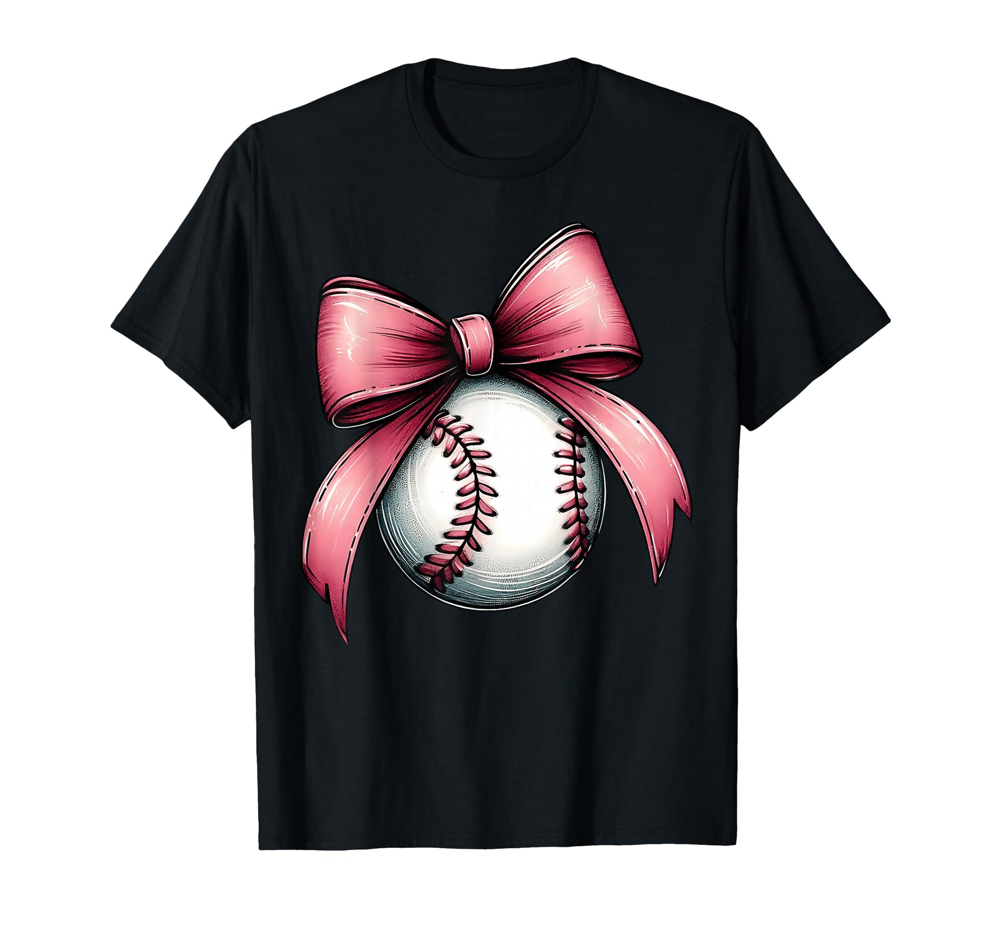 Coquette Bow Baseball Player Team Mothers T-Shirt - Trendy Graphic Unisex - T-Shirt, Sweatshirt, Hoodie