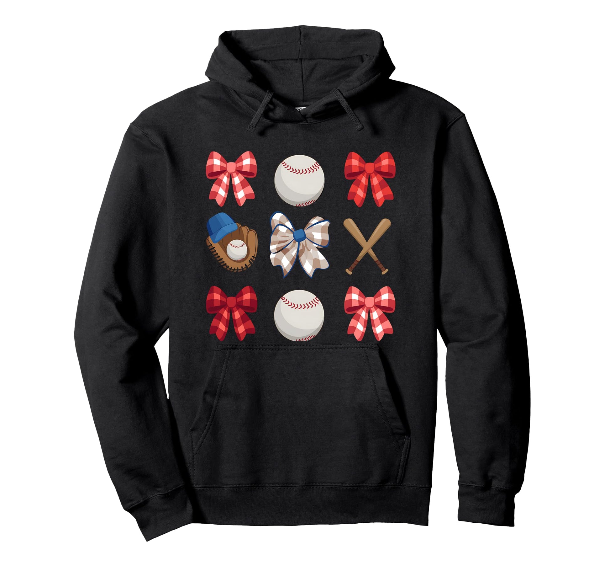 Baseball Sister Coquette Bow Mothers Day Hoodie - Minimalist Print Unisex - T-Shirt, Sweatshirt, Hoodie