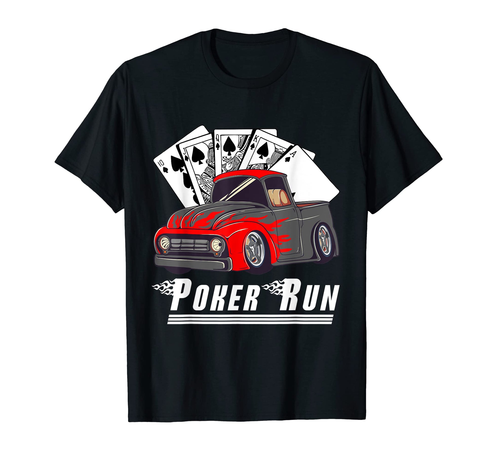 Hot Rod Trucks Poker Run Rat Rod Car T-Shirt - Trendy Graphic Men Women - T-Shirt, Sweatshirt, Hoodie