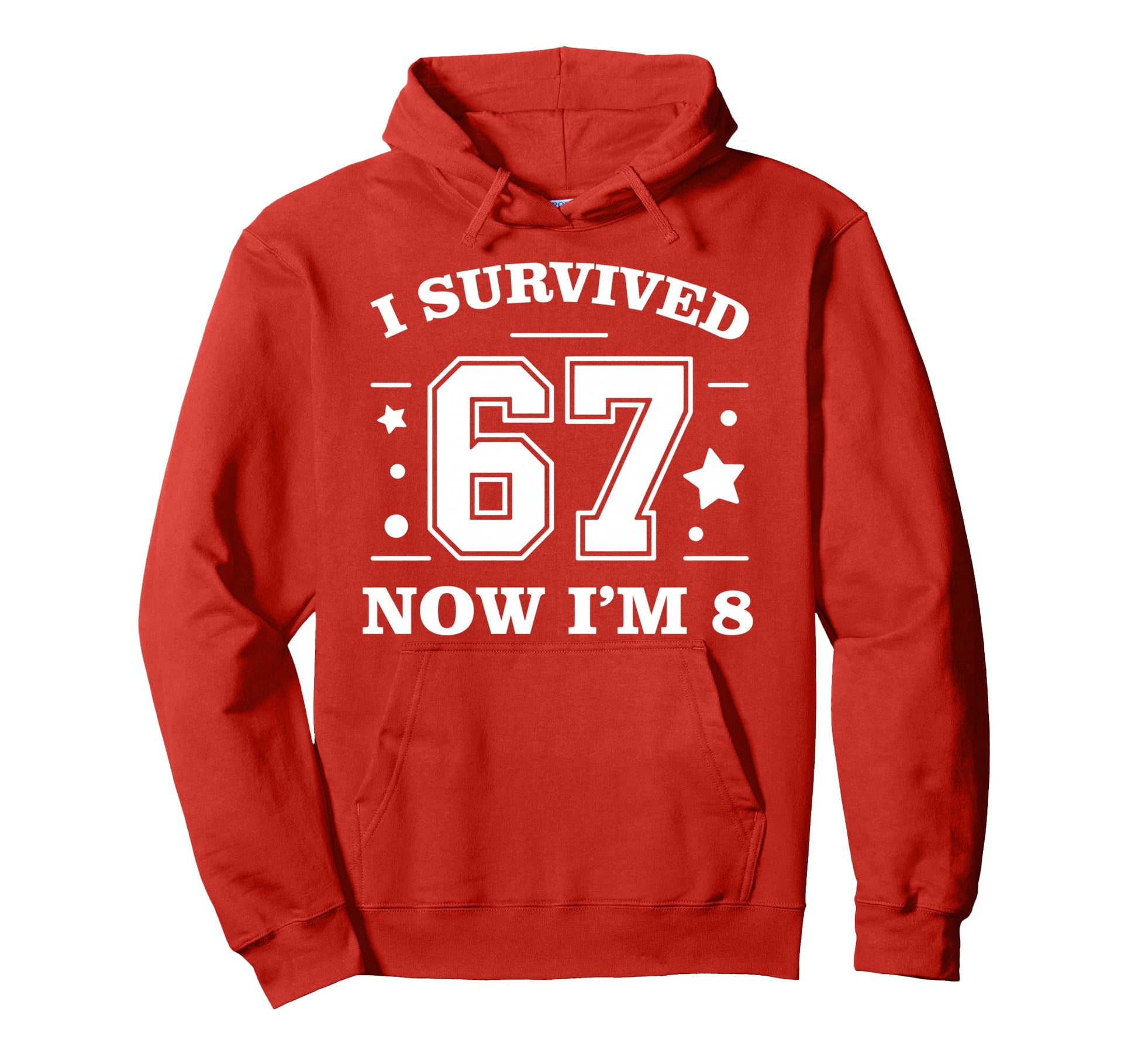 I Survived 67 Im 8 8Th Birthday Hoodie - Casual Everyday Wear Men Women - T-Shirt, Sweatshirt, Hoodie