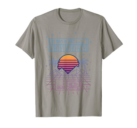80S Synthwave T-Shirt - Minimalist Print Unisex - T-Shirt, Sweatshirt, Hoodie