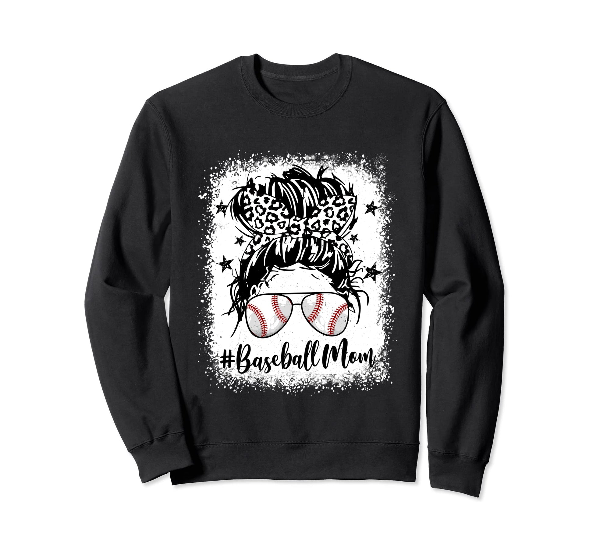 Mothers Day Sports Baseball Mom Sweatshirt - Custom Art Print for Adults - T-Shirt, Sweatshirt, Hoodie