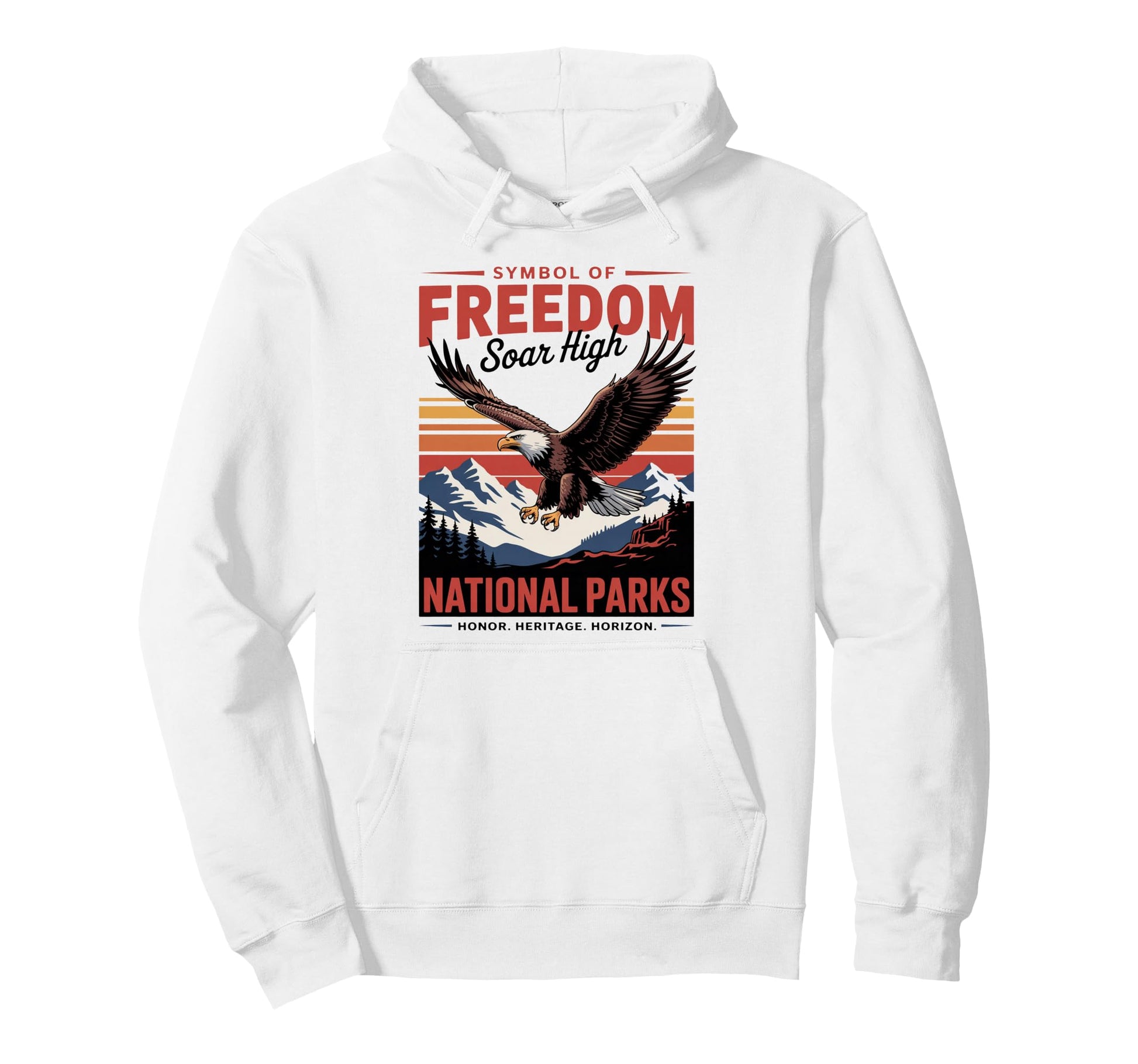 Patriotic American Usa Eagle National Hoodie - Aesthetic Graphic Unisex - T-Shirt, Sweatshirt, Hoodie