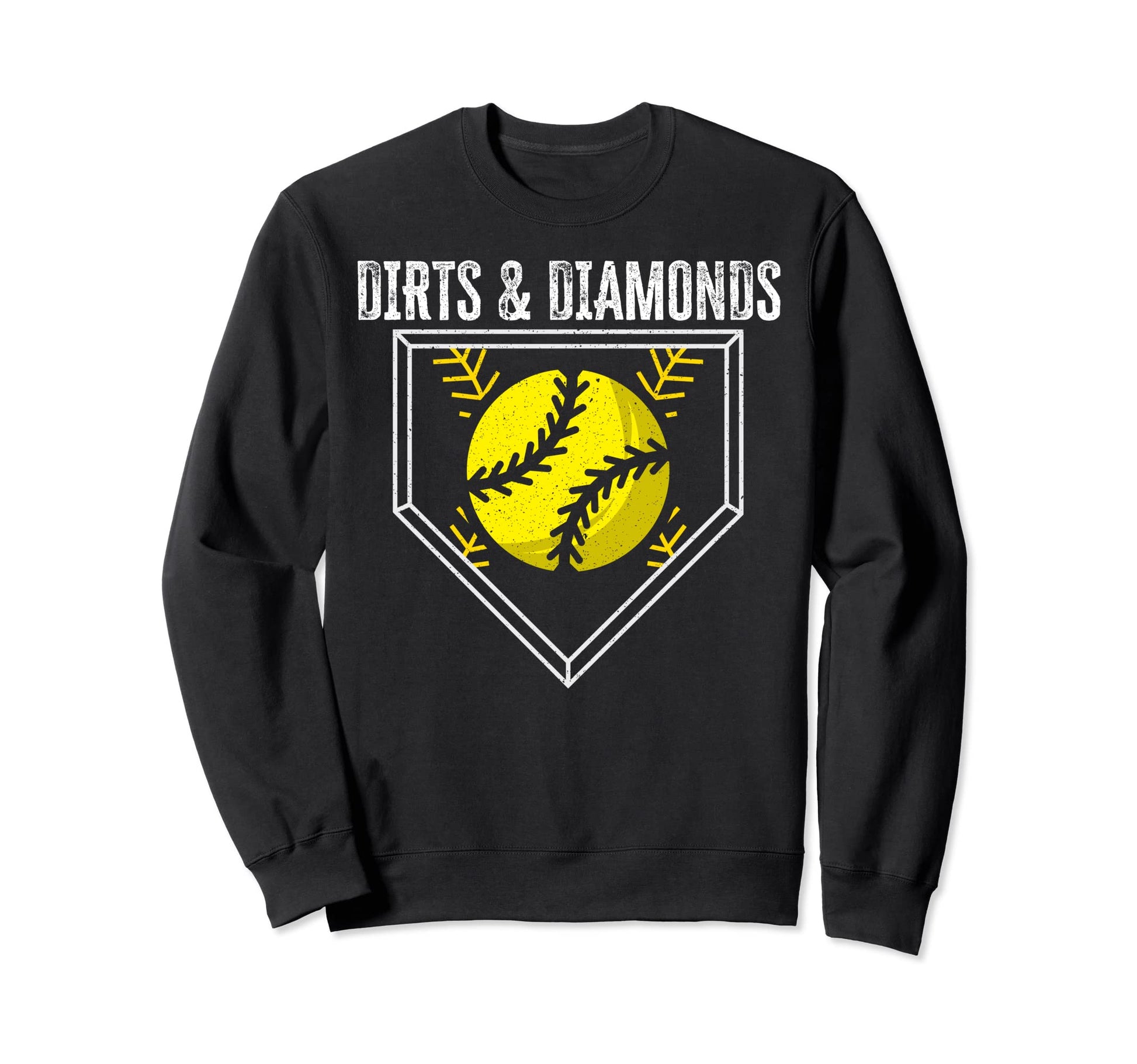 Dirt And Diamonds Softball Player Sweatshirt - Custom Art Print Men Women - T-Shirt, Sweatshirt, Hoodie