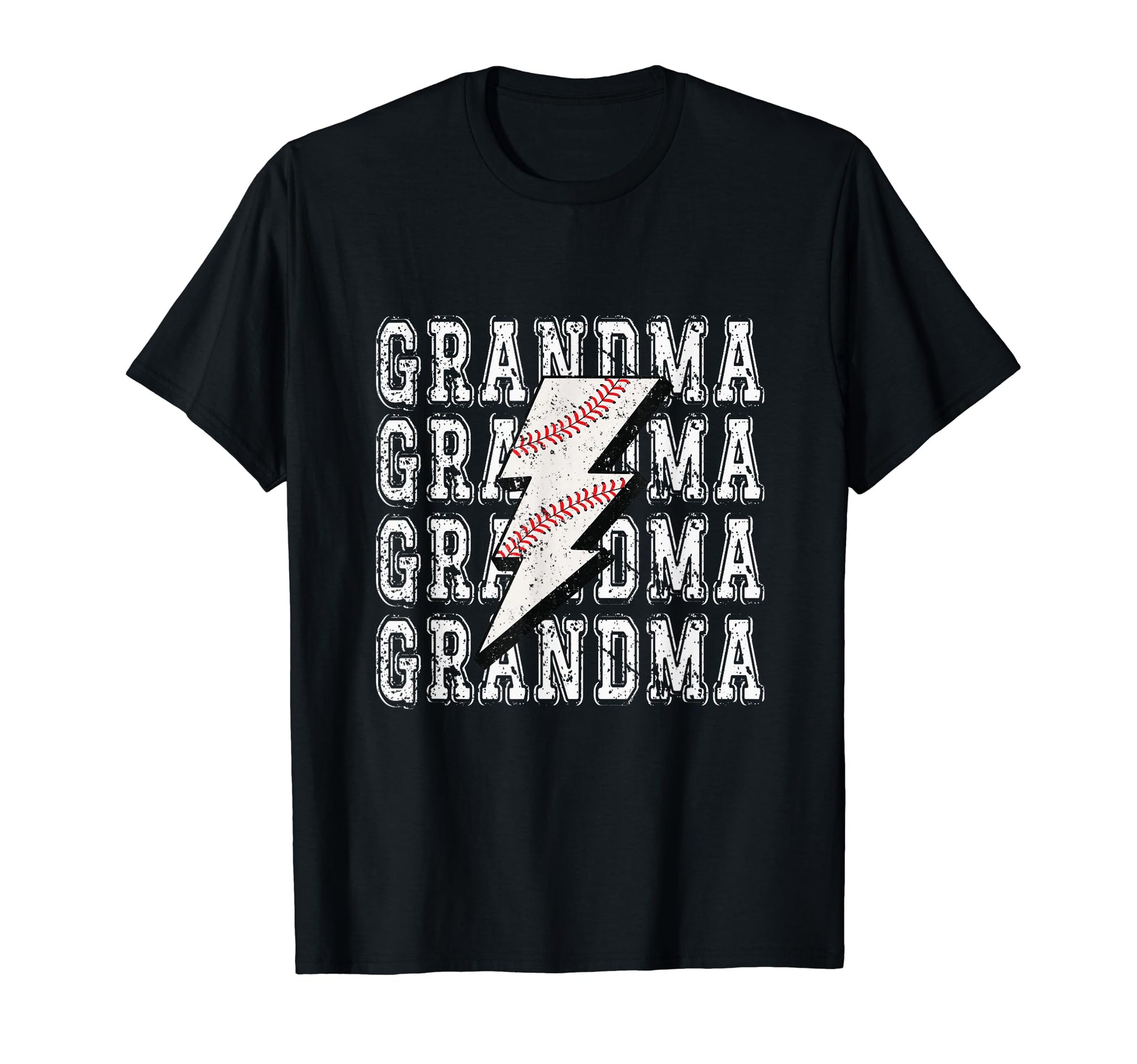 Baseball Grandma Lightning Bolt T-Shirt - Custom Art Print Men Women - T-Shirt, Sweatshirt, Hoodie