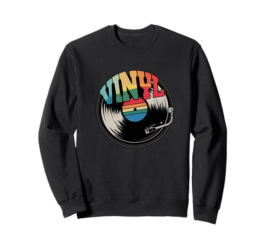 80S 90S Vinyl Record Player Sweatshirt - Aesthetic Graphic Men Women - T-Shirt, Sweatshirt, Hoodie