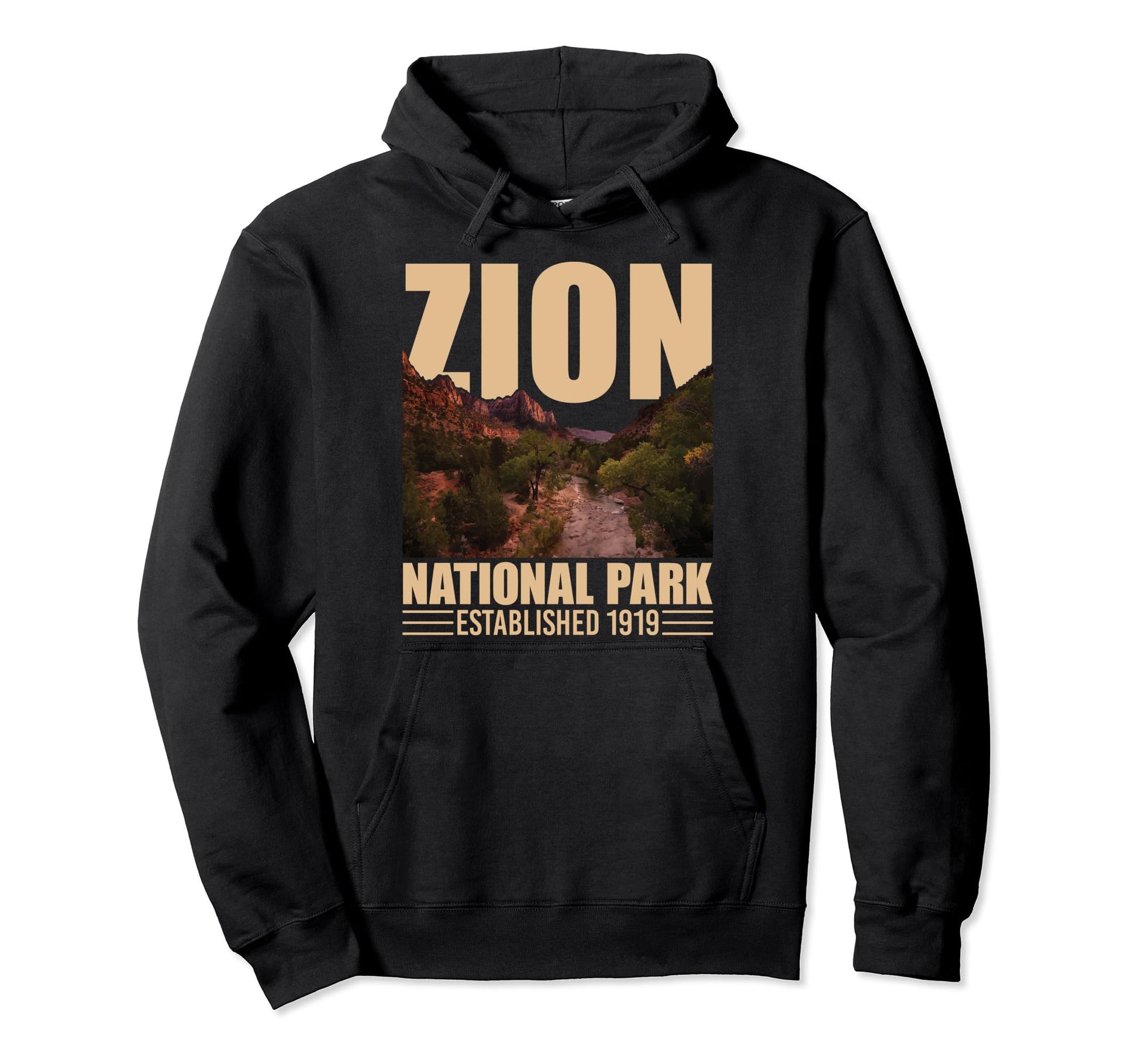 Zion National Park Hiking Camping Hoodie - Minimalist Print for Adults - T-Shirt, Sweatshirt, Hoodie
