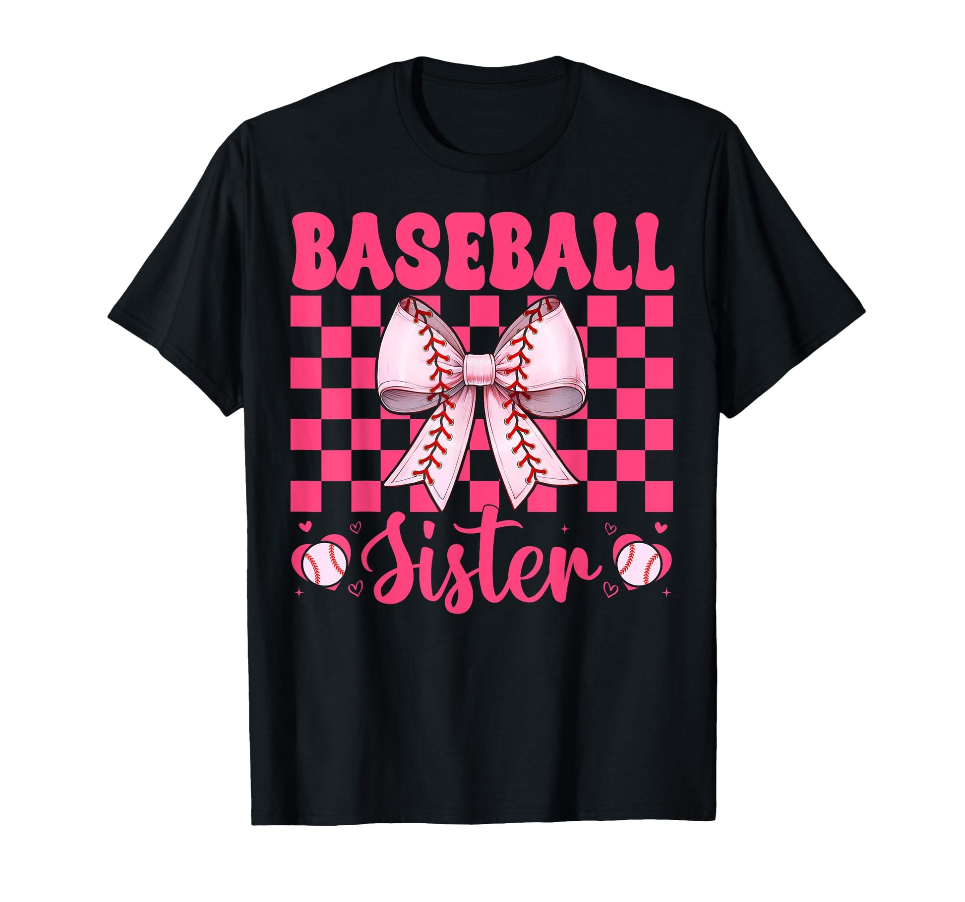 Baseball Sister Baseball Coquette Bow T-Shirt - Streetwear Style for Adults - T-Shirt, Sweatshirt, Hoodie