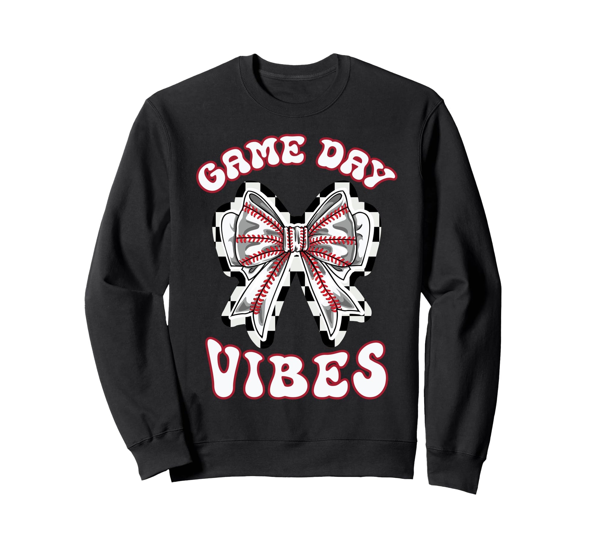 Baseball Mom Coquette Bow Game Day Sweatshirt - Graphic Print for Adults - T-Shirt, Sweatshirt, Hoodie