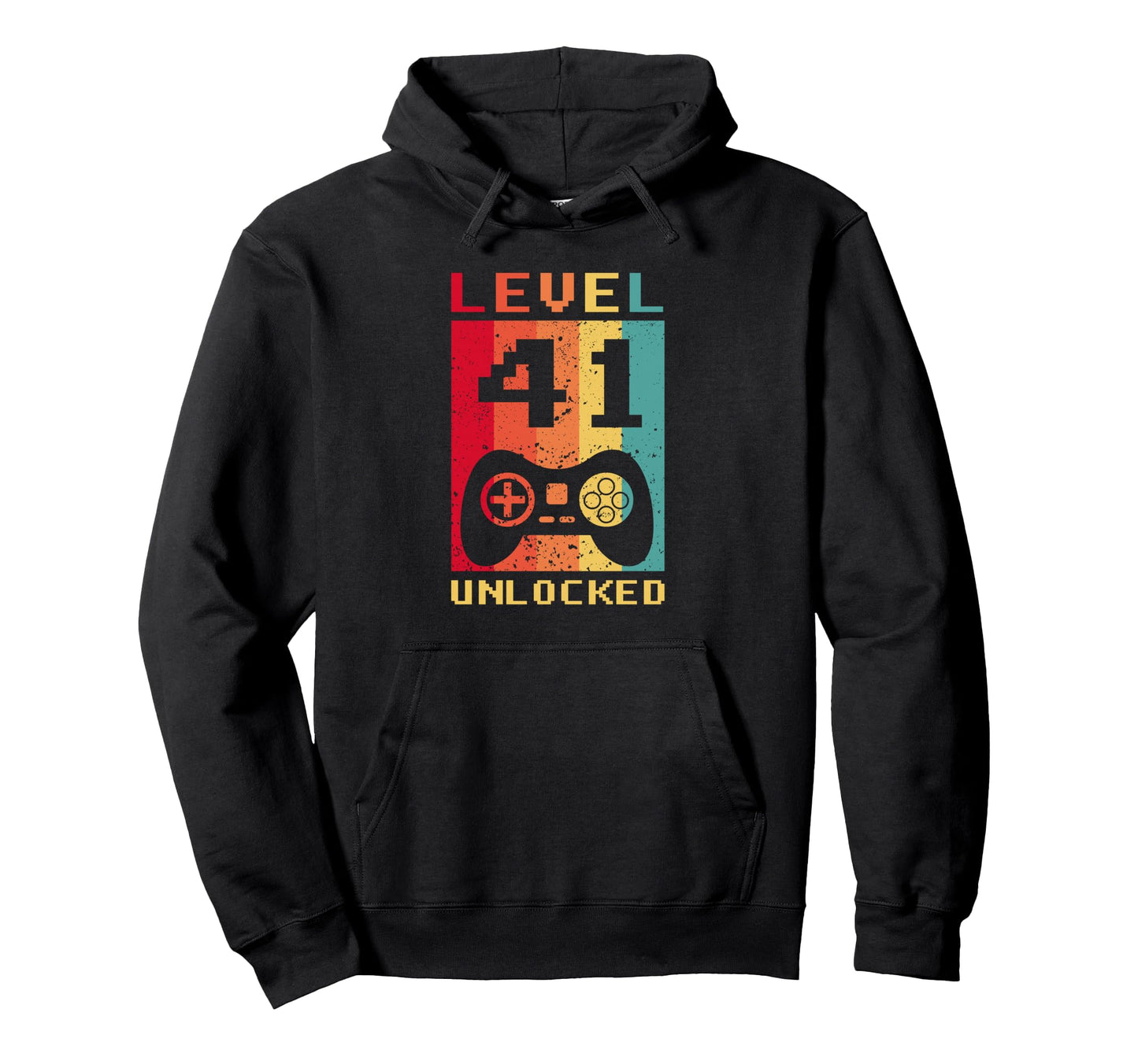 Level 41 Unlocked Gamer Controller Hoodie - Novelty Apparel for Adults - T-Shirt, Sweatshirt, Hoodie