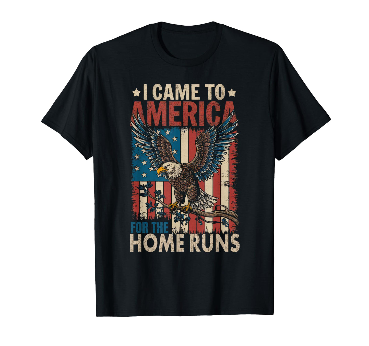 Baseball Lover Patriotic Eagle Home T-Shirt - Minimalist Print for Adults - T-Shirt, Sweatshirt, Hoodie