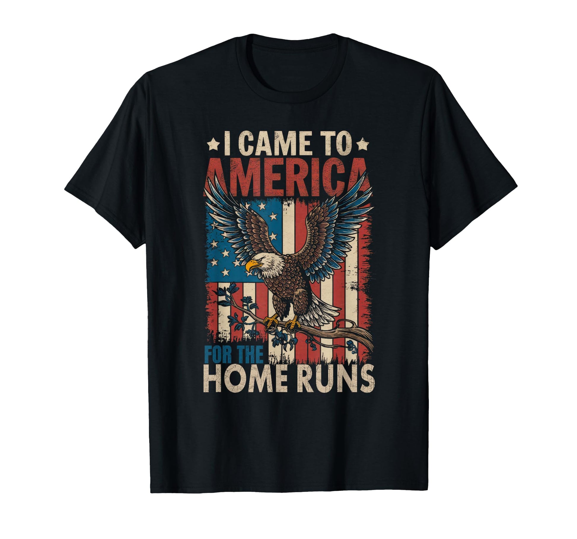 Baseball Lover Patriotic Eagle Home T-Shirt - Minimalist Print for Adults - T-Shirt, Sweatshirt, Hoodie