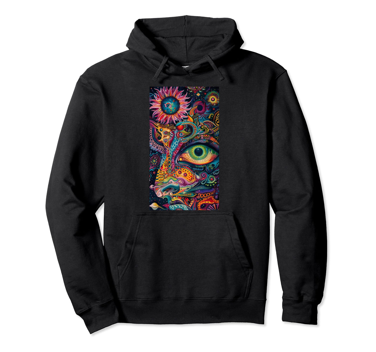 Psychedelic Eye Psychedelic Colorful Hoodie - Minimalist Print Men Women - T-Shirt, Sweatshirt, Hoodie
