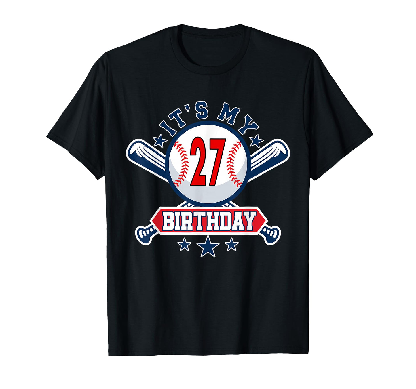 27 Years Old Baseball Player 27Th T-Shirt - Custom Art Print Men Women - T-Shirt, Sweatshirt, Hoodie