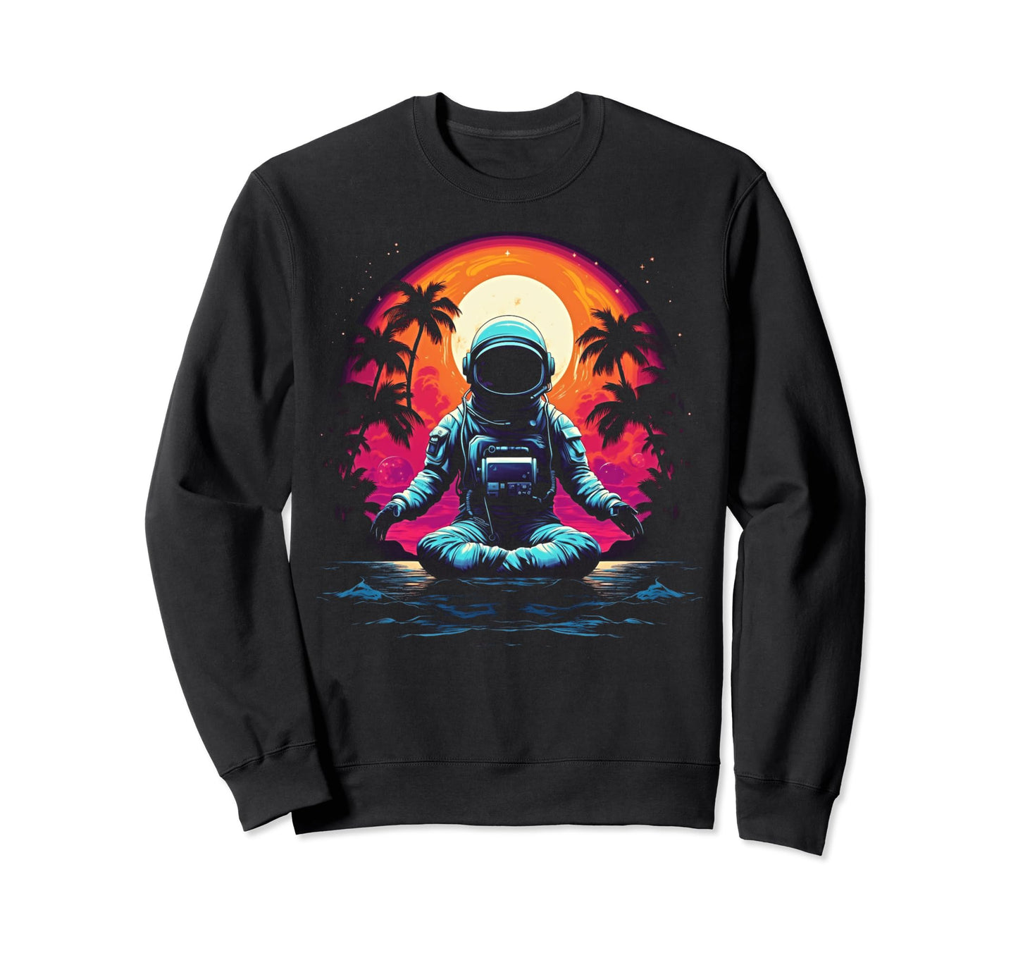 Synthwave Astronaut Cyberpunk 80S Sci Sweatshirt - Novelty Apparel Unisex - T-Shirt, Sweatshirt, Hoodie