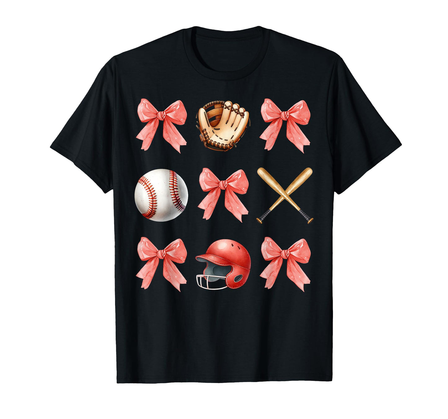 4Th July Coquette Baseball Bows T-Shirt - Custom Art Print Men Women - T-Shirt, Sweatshirt, Hoodie