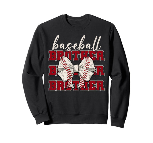 Baseball Brother Coquette Bow Sport Sweatshirt - Unique Graphic Men Women - T-Shirt, Sweatshirt, Hoodie