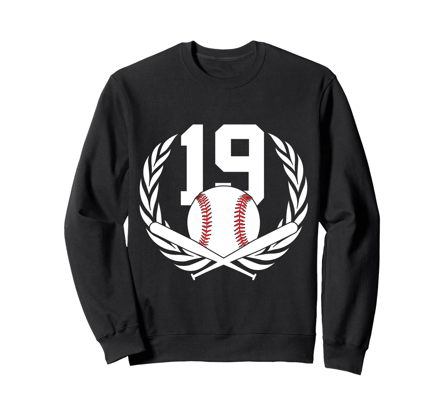 19 Years Number 19 Baseball 19Th Sweatshirt - Custom Art Print Unisex - T-Shirt, Sweatshirt, Hoodie
