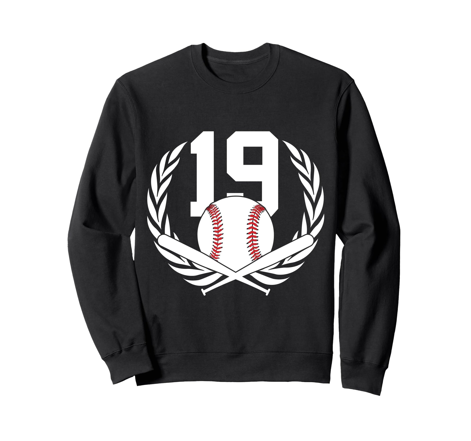 19 Years Number 19 Baseball 19Th Sweatshirt - Custom Art Print Unisex - T-Shirt, Sweatshirt, Hoodie
