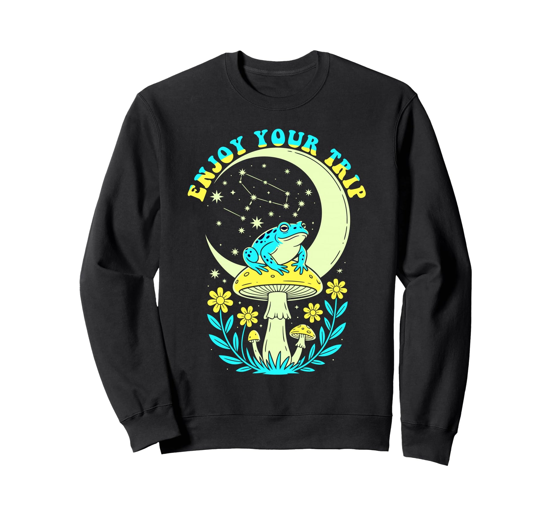 Enjoy Mushrooms Trip Psychedelic Sweatshirt - Unique Graphic Men Women - T-Shirt, Sweatshirt, Hoodie