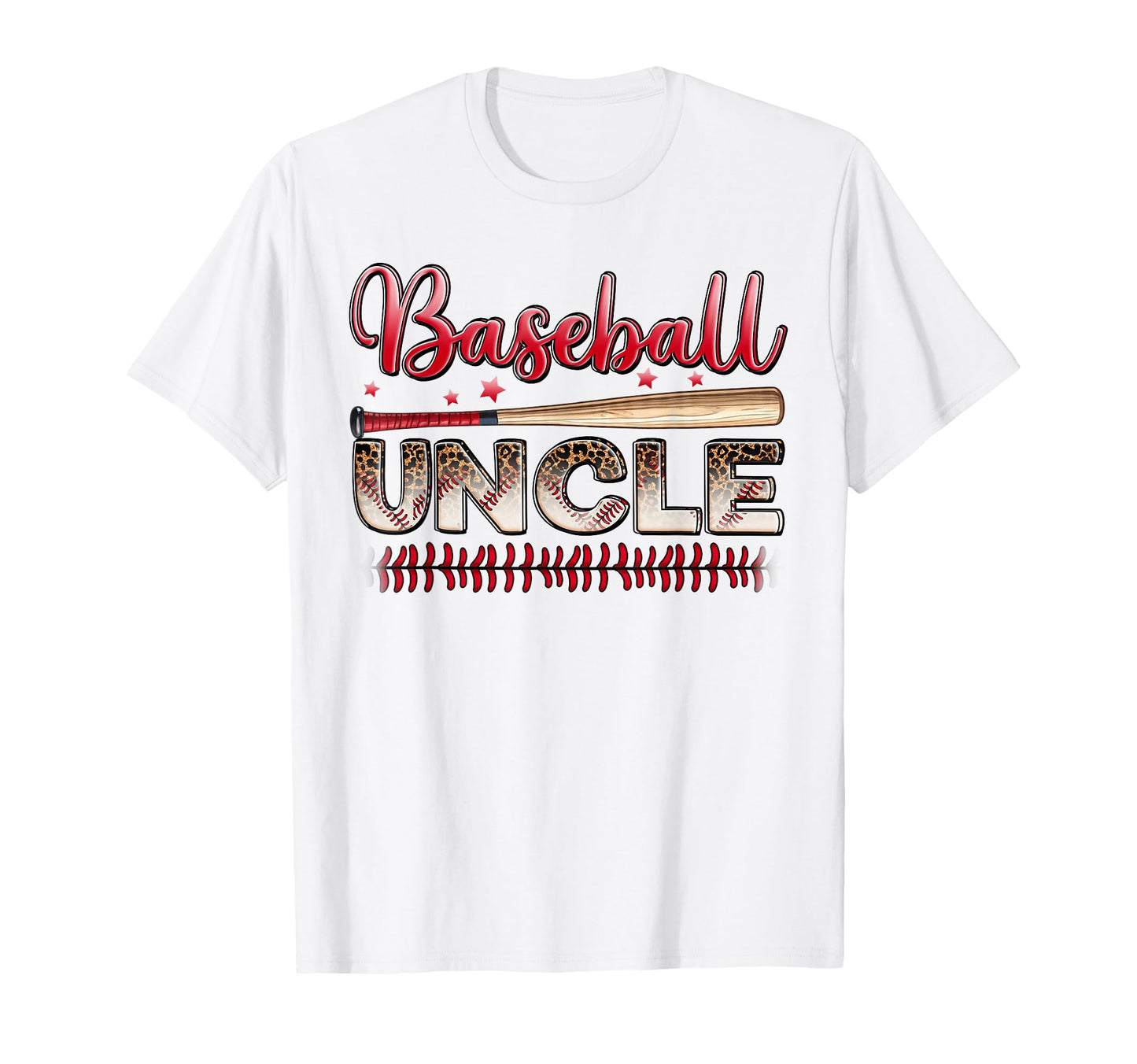 Baseball Uncle Funny Leopard Baseball T-Shirt - Unique Graphic for Adults - T-Shirt, Sweatshirt, Hoodie