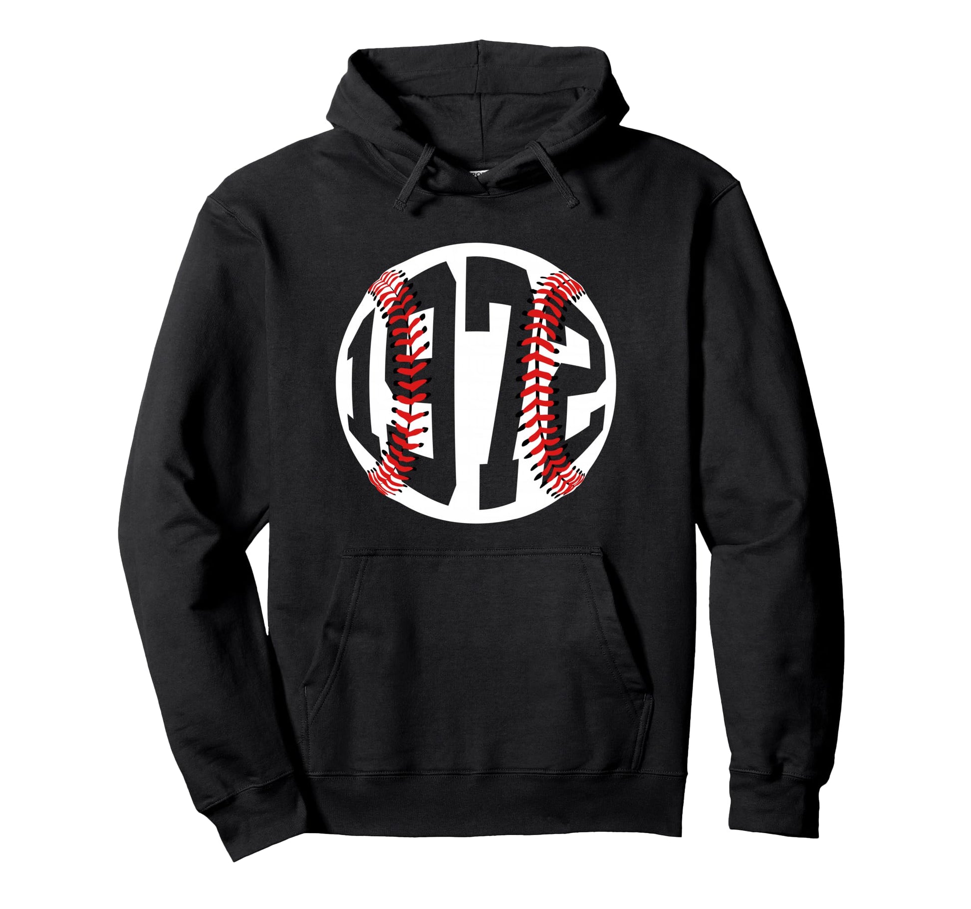 1972 Baseball 54Th Birthday Hoodie - Custom Art Print Men Women - T-Shirt, Sweatshirt, Hoodie