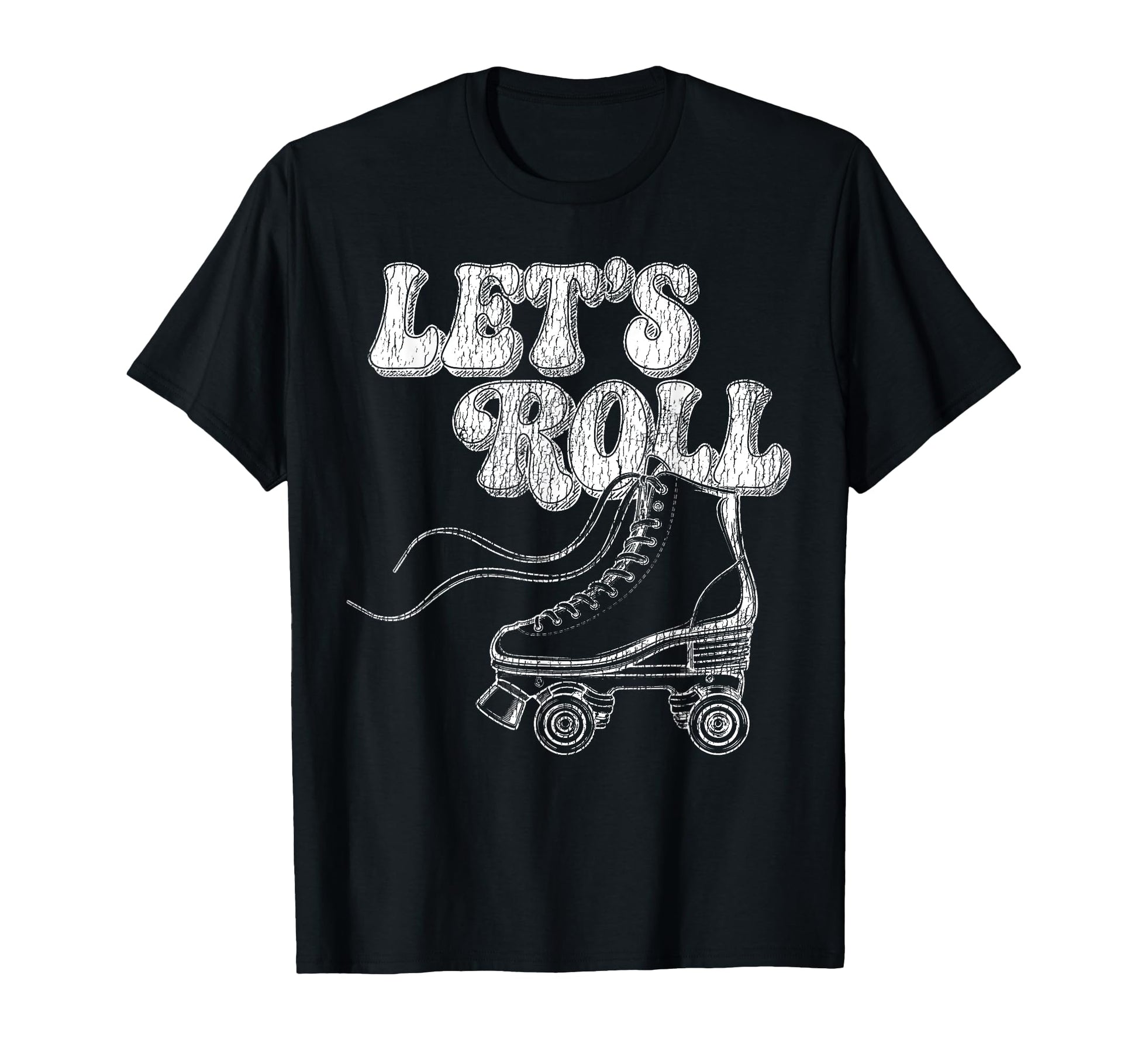 Roller Skating Skate 1970S Lets Roll T-Shirt - Aesthetic Graphic for Adults - T-Shirt, Sweatshirt, Hoodie