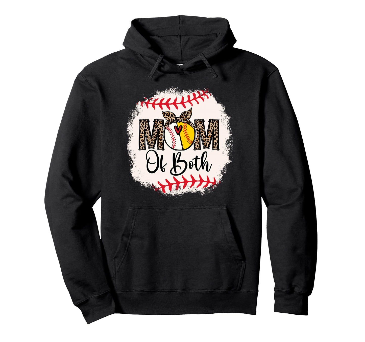 Ball Mom Both Baseball Softball Hoodie - Streetwear Style for Adults - T-Shirt, Sweatshirt, Hoodie