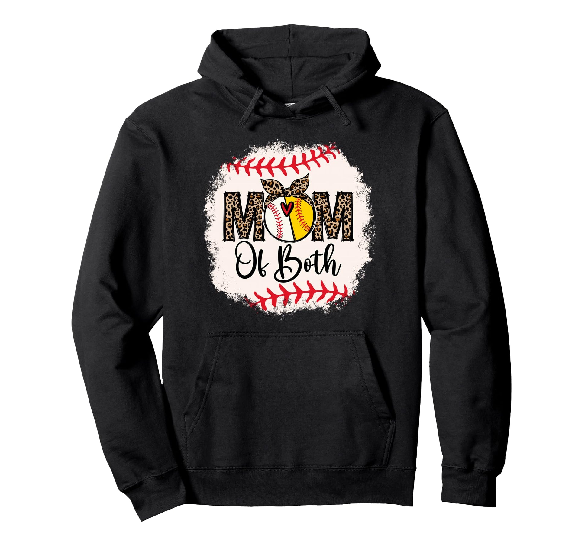 Ball Mom Both Baseball Softball Hoodie - Streetwear Style for Adults - T-Shirt, Sweatshirt, Hoodie