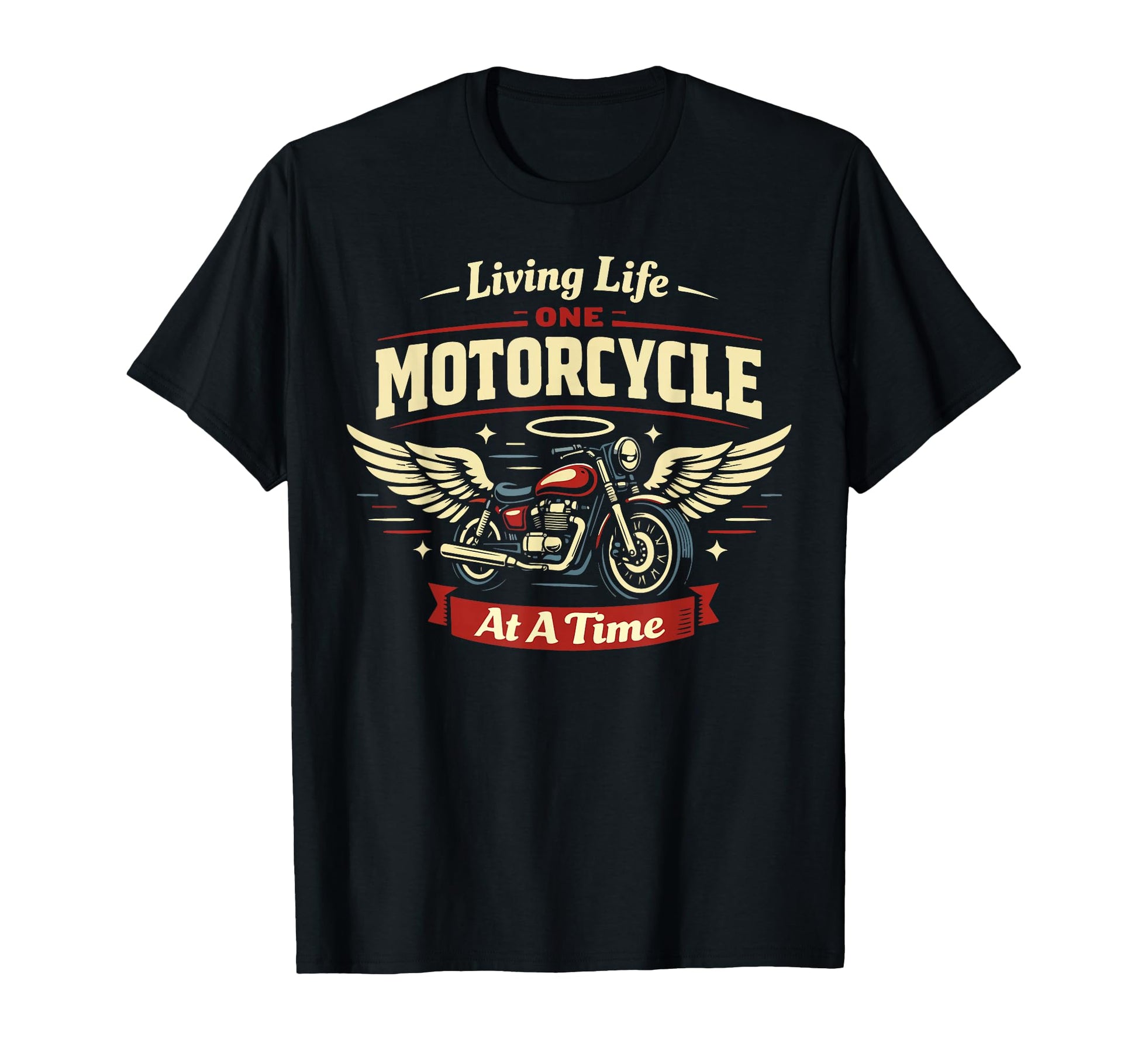 Motorcycle Biker Living Life One T-Shirt - Fun Novelty Design Unisex - T-Shirt, Sweatshirt, Hoodie