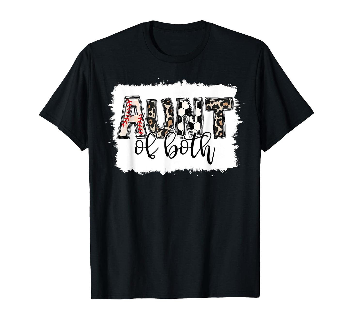Baseball And Soccer Aunt Both Nephew T-Shirt - Minimalist Print Men Women - T-Shirt, Sweatshirt, Hoodie
