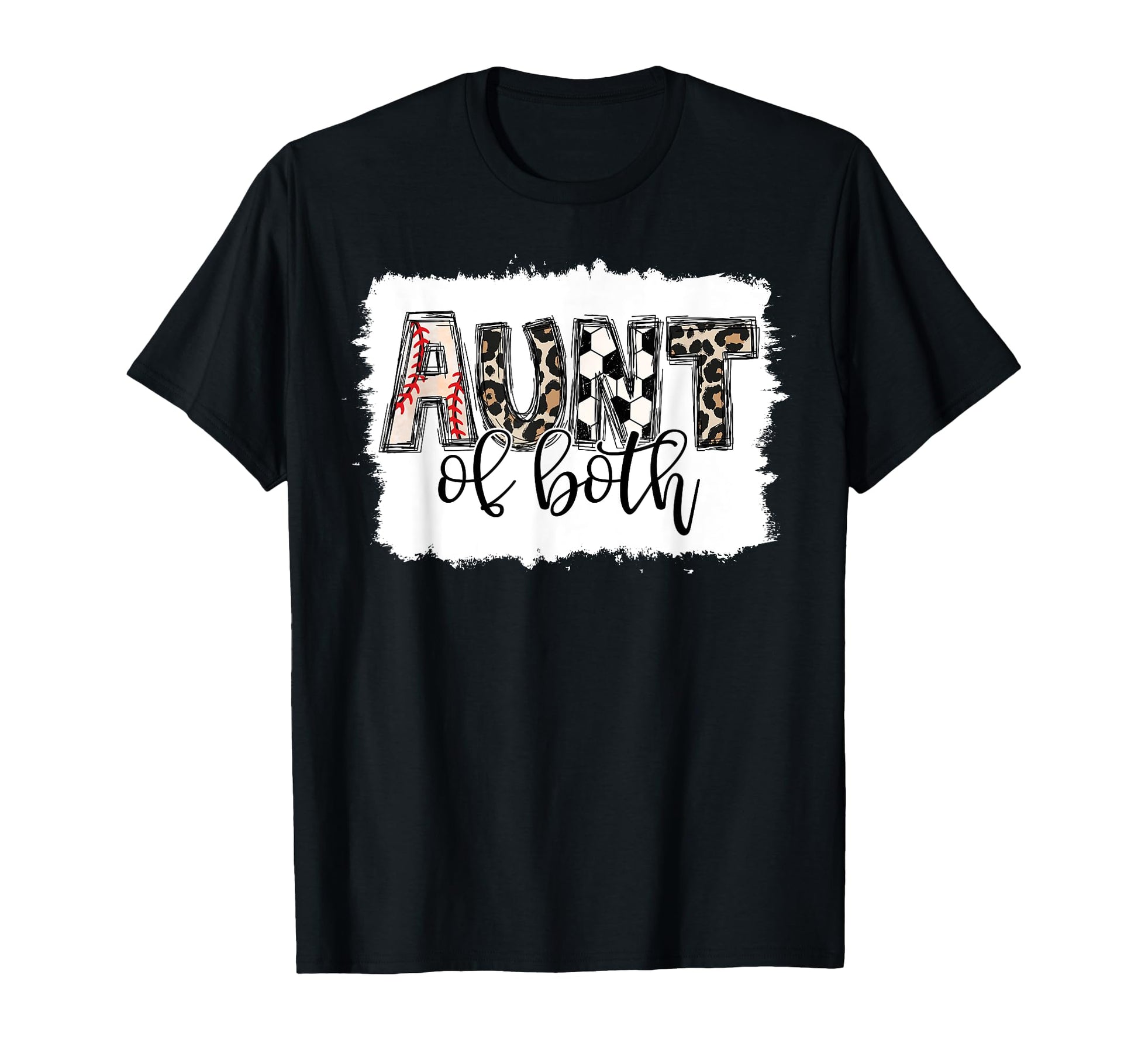 Baseball And Soccer Aunt Both Nephew T-Shirt - Minimalist Print Men Women - T-Shirt, Sweatshirt, Hoodie