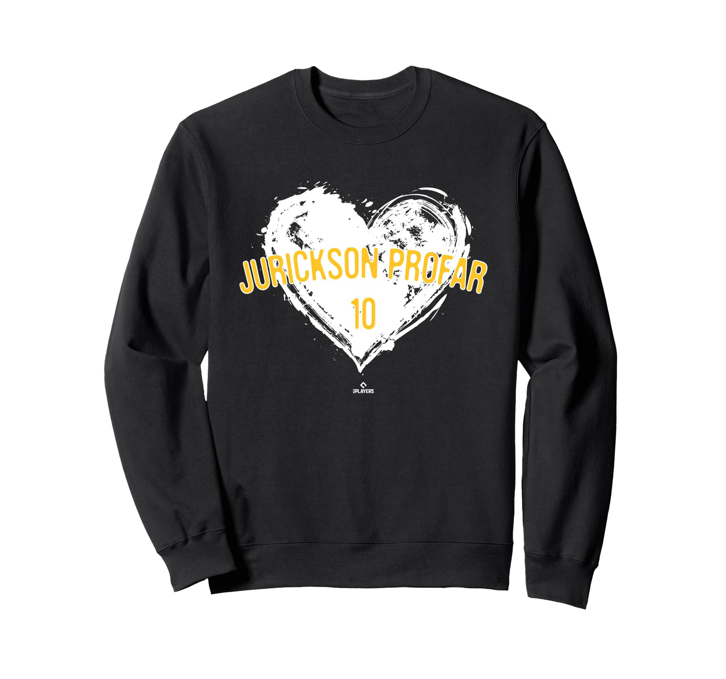 Distressed Heart Jurickson Profar San Sweatshirt - Trendy Graphic Unisex - T-Shirt, Sweatshirt, Hoodie