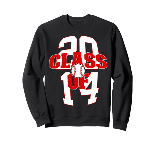 12 Years Class 2014 Baseball 12Th Sweatshirt - Unique Graphic Unisex - T-Shirt, Sweatshirt, Hoodie