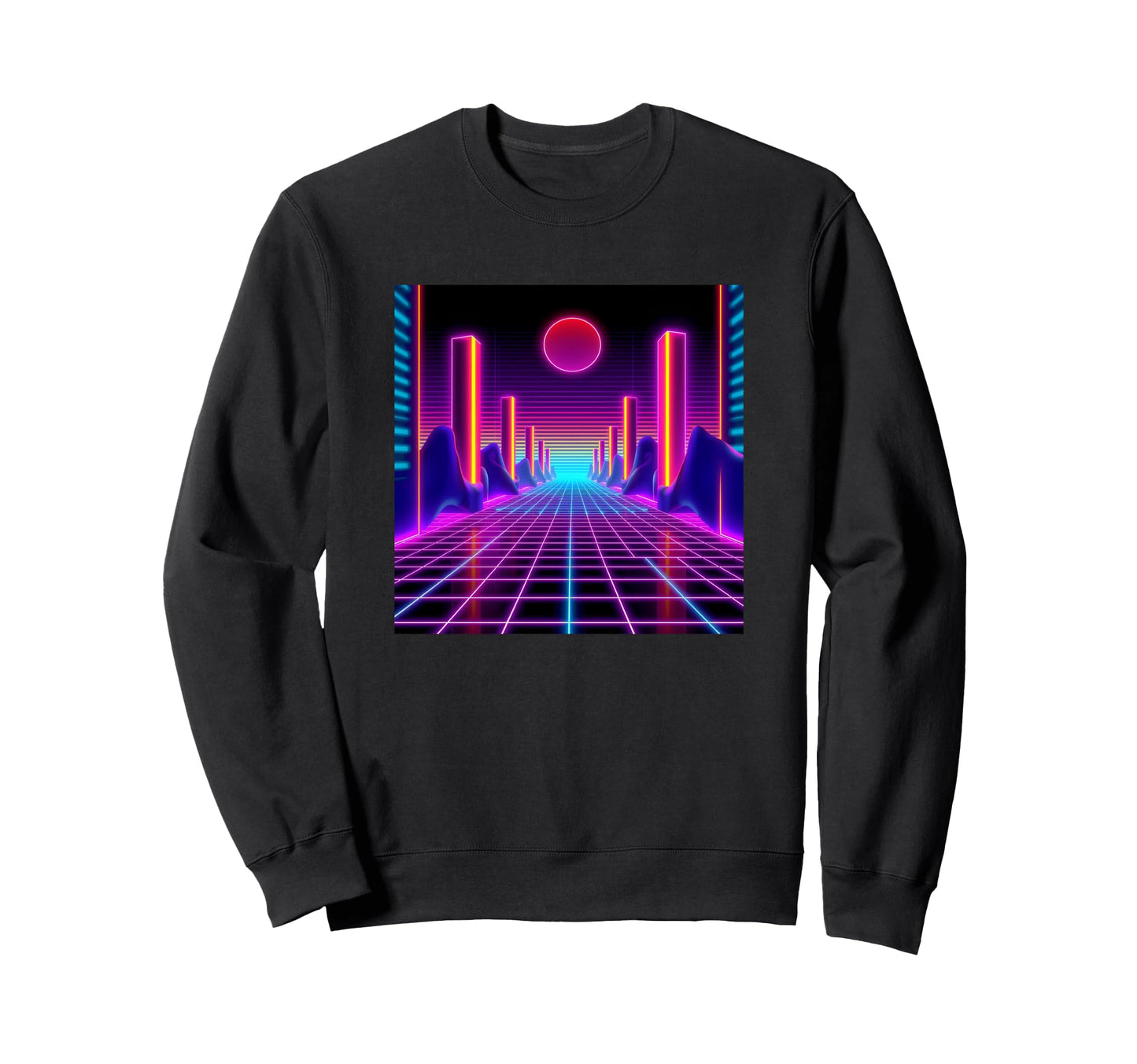 Vaporwave Retrowave Synthwave Sweatshirt - Casual Everyday Wear Unisex - T-Shirt, Sweatshirt, Hoodie