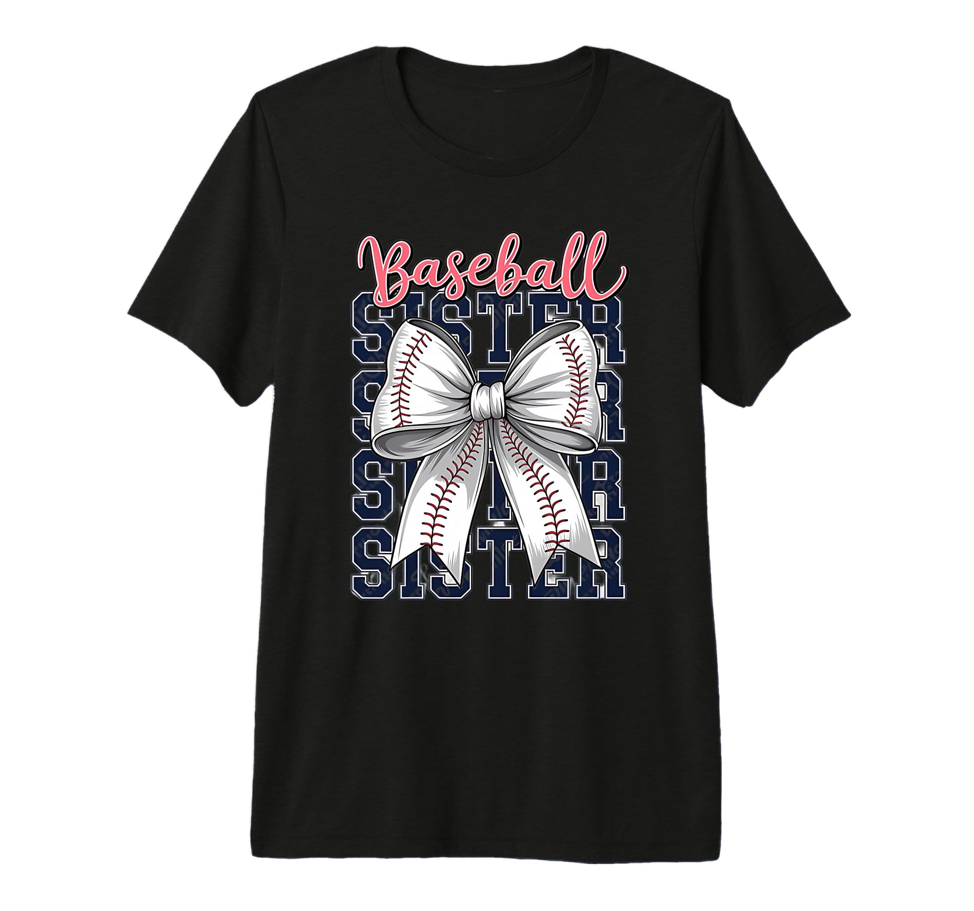 Baseball Sister Coquette Bow Tri Blend T-Shirt - Streetwear Style Unisex - T-Shirt, Sweatshirt, Hoodie