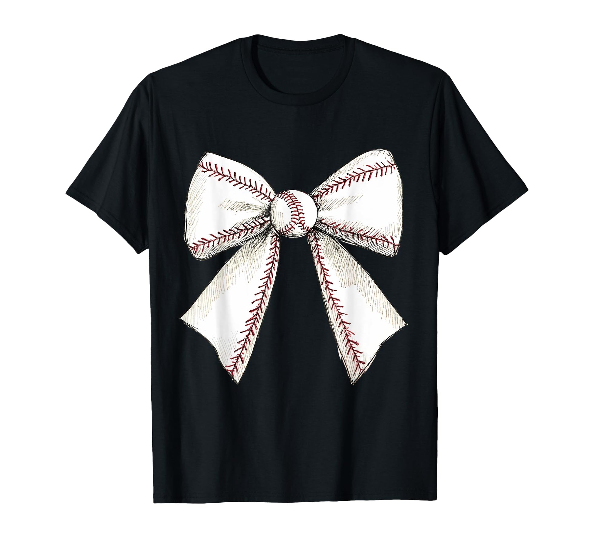 Baseball Coquette Bow Baseball Player T-Shirt - Custom Art Print for Adults - T-Shirt, Sweatshirt, Hoodie