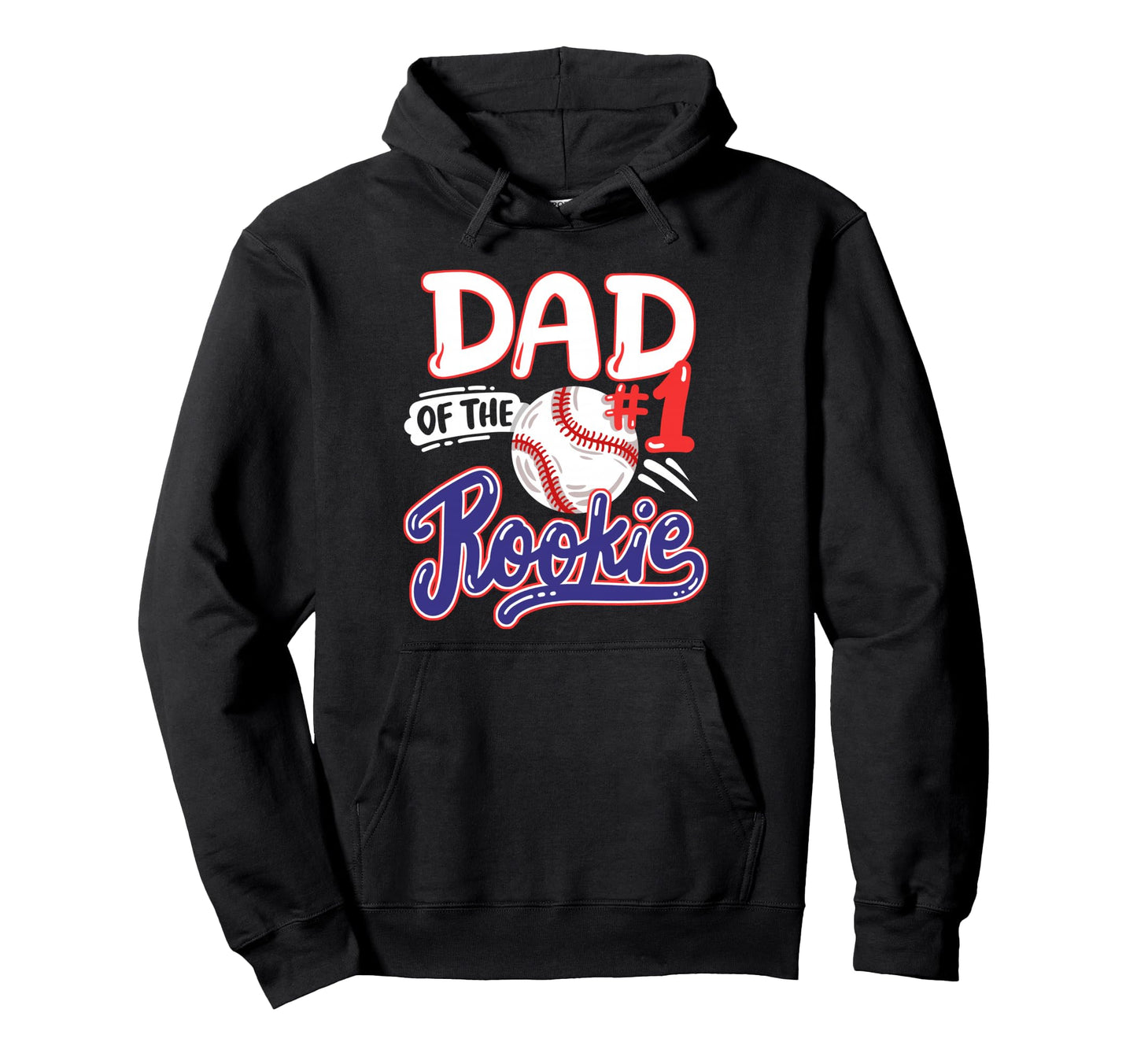 Dad Rookie 1St Baseball Birthday Party Hoodie - Minimalist Print Men Women - T-Shirt, Sweatshirt, Hoodie
