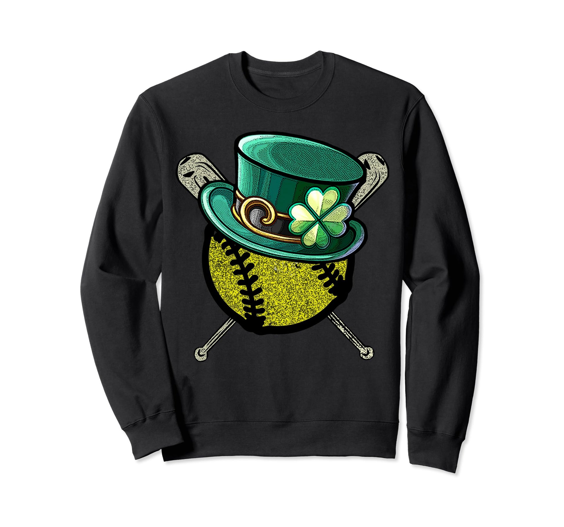 Baseball Lover St Patricks Day Sweatshirt - Streetwear Style Men Women - T-Shirt, Sweatshirt, Hoodie