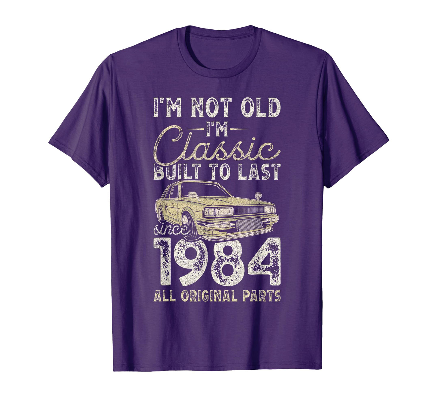 42Nd Birthday Since 1984 Car 42 Year Old T-Shirt - Trendy Graphic Unisex - T-Shirt, Sweatshirt, Hoodie