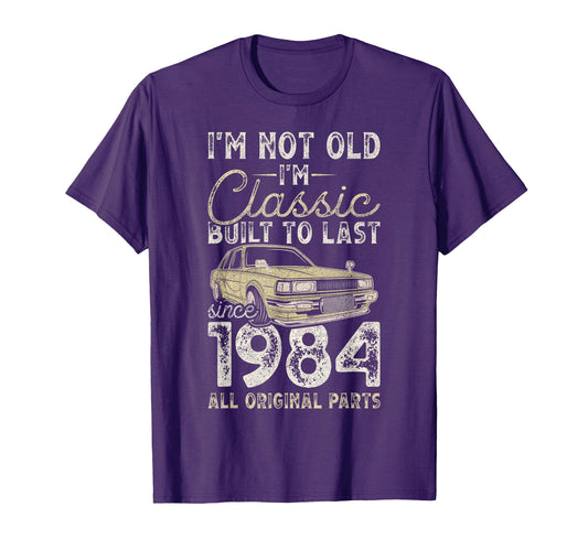 42Nd Birthday Since 1984 Car 42 Year Old T-Shirt - Trendy Graphic Unisex - T-Shirt, Sweatshirt, Hoodie
