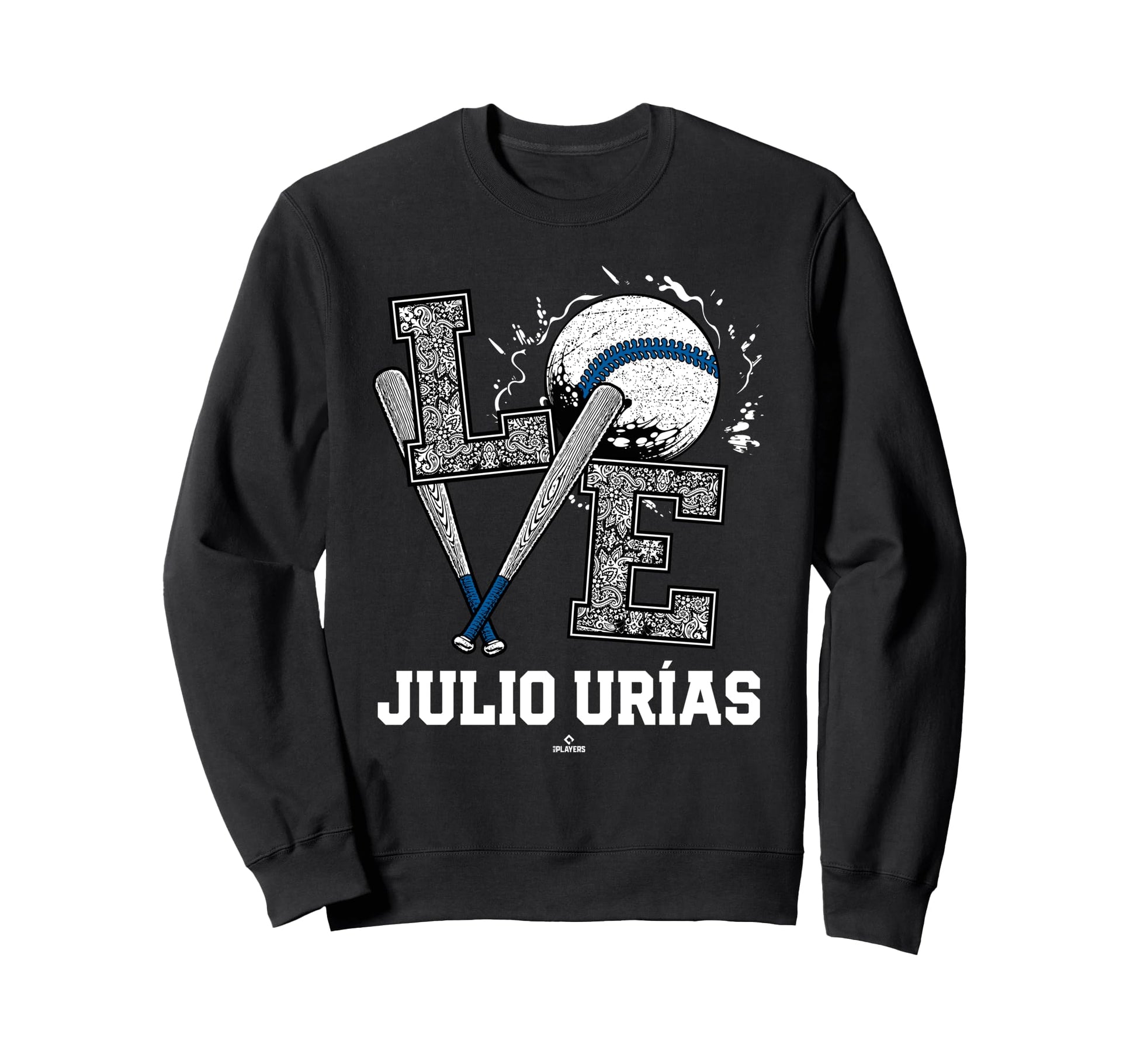 Distressed Baseball Love Julio Ur Sweatshirt - Novelty Apparel for Adults - T-Shirt, Sweatshirt, Hoodie