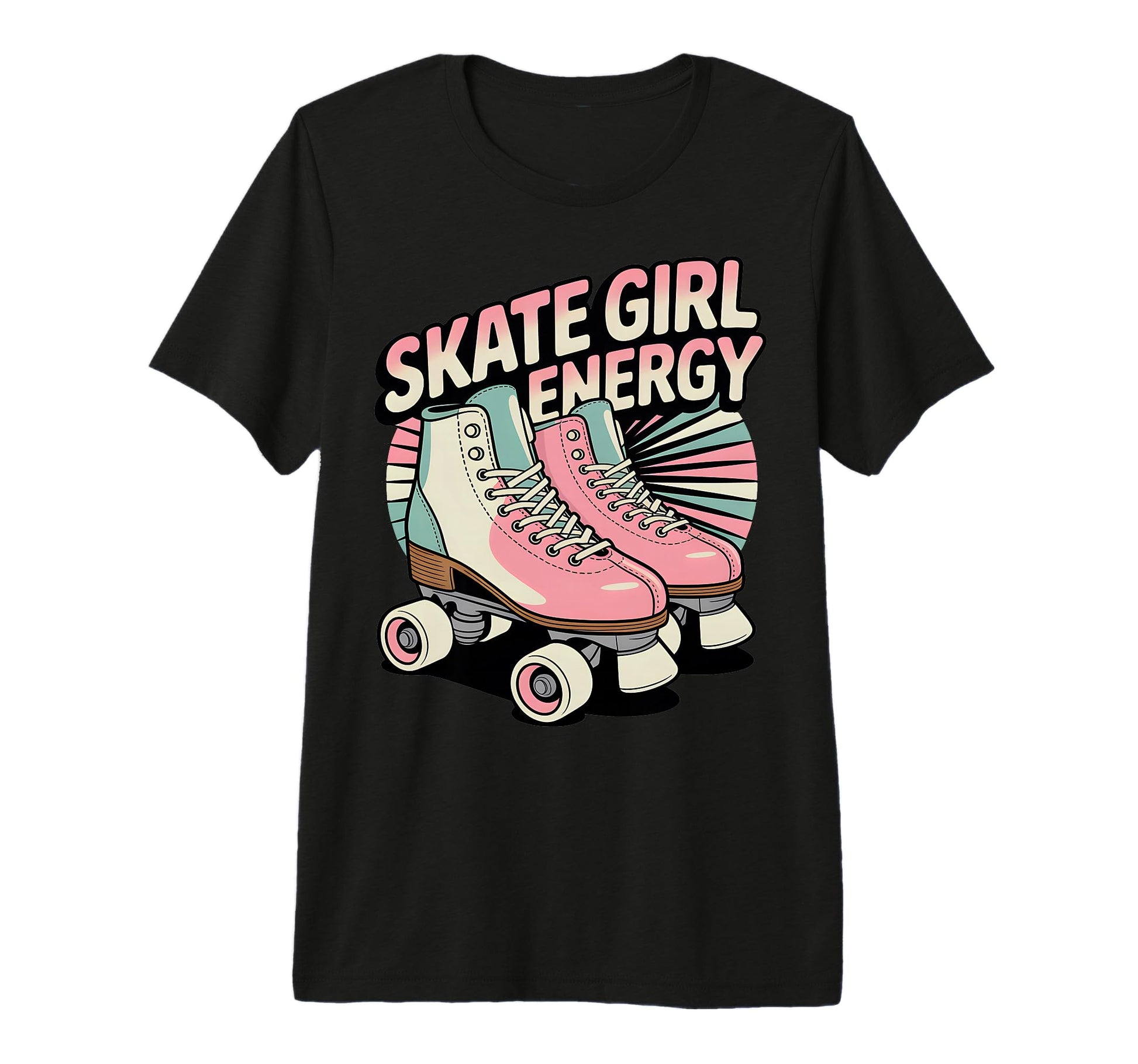 Skate Energy Roller Skating Tri T-Shirt - Fun Novelty Design for Adults - T-Shirt, Sweatshirt, Hoodie