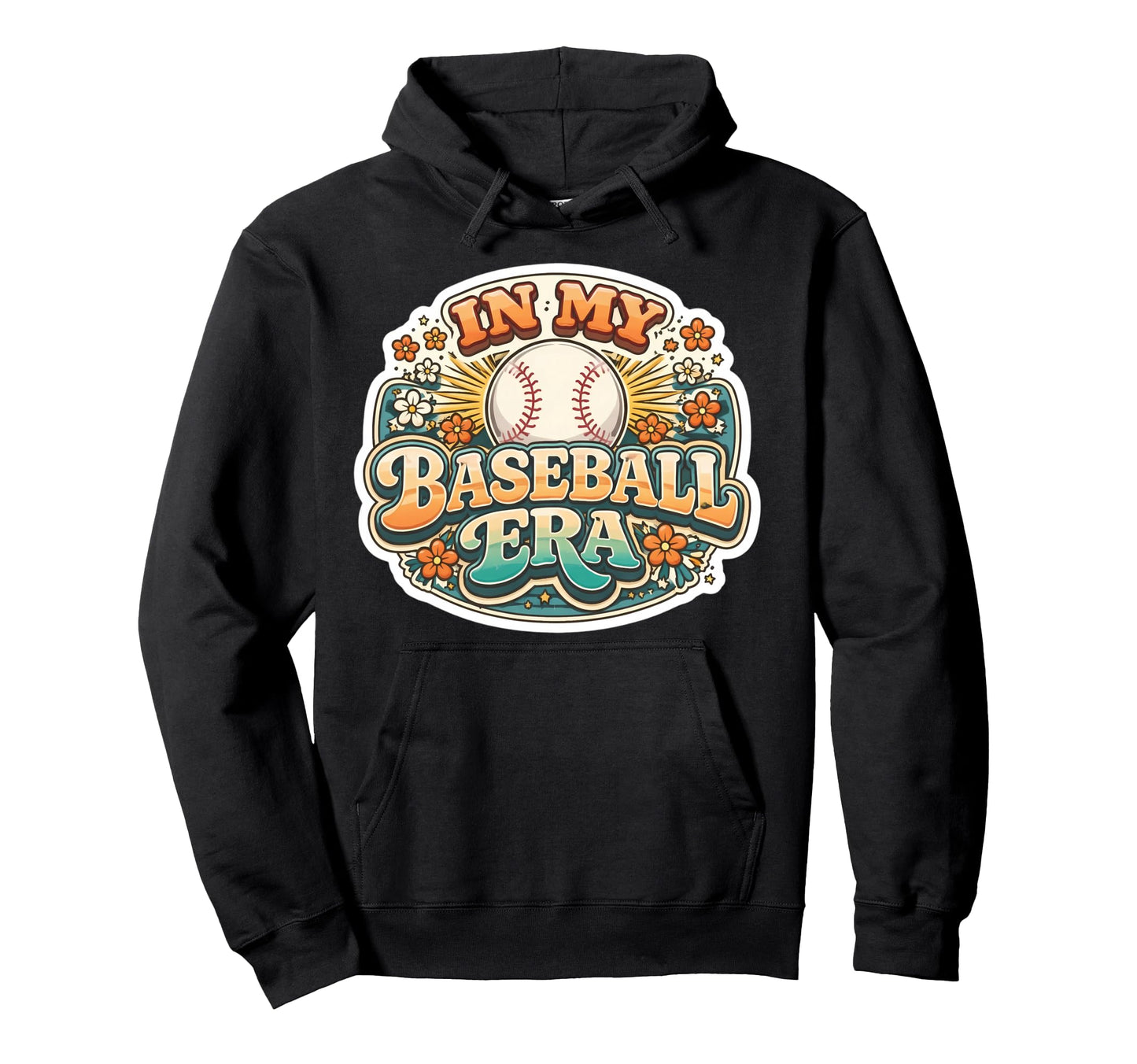 My Baseball Era Groovy Player Coach Hoodie - Fun Novelty Design for Adults - T-Shirt, Sweatshirt, Hoodie