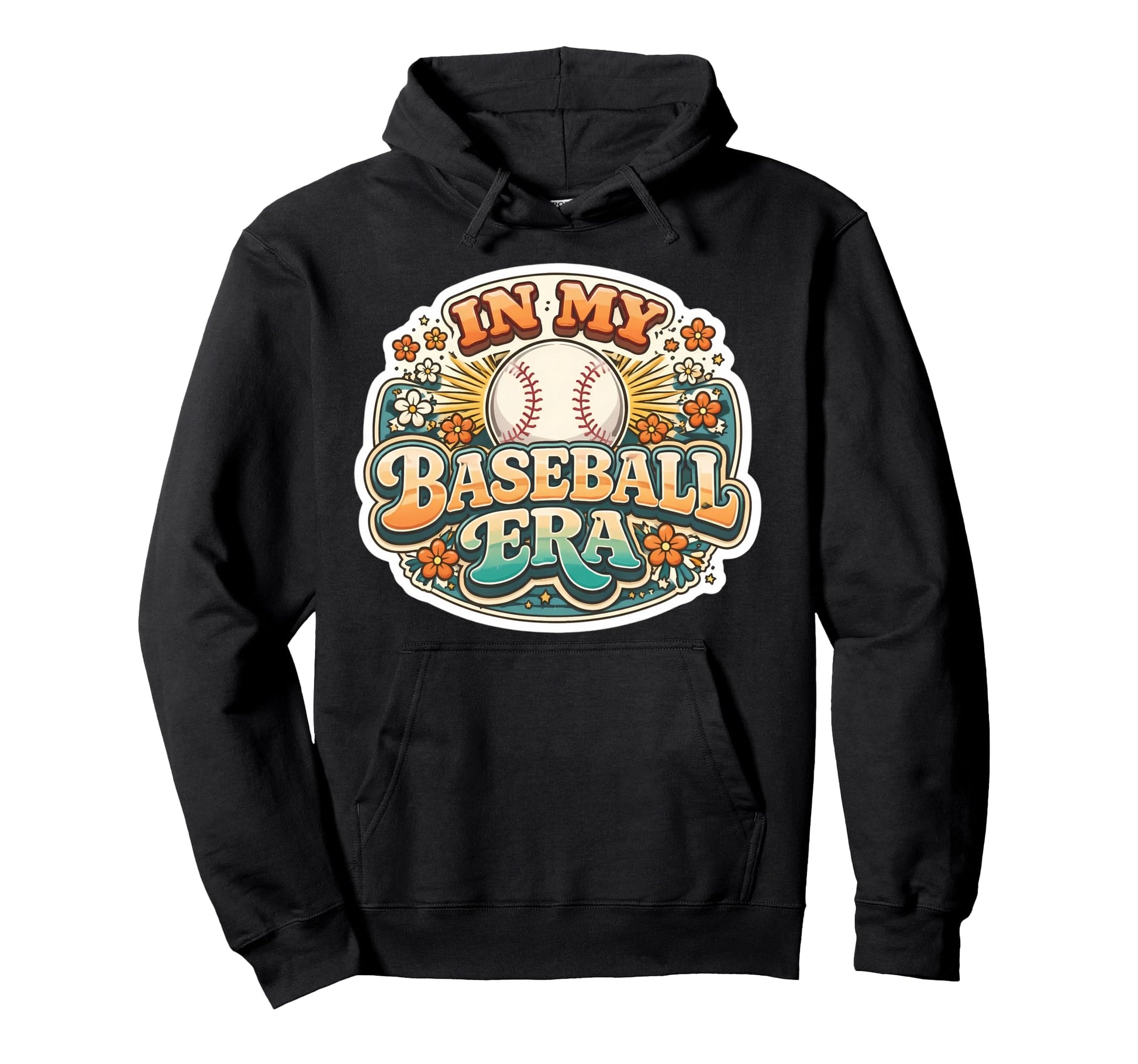 My Baseball Era Groovy Player Coach Hoodie - Fun Novelty Design for Adults - T-Shirt, Sweatshirt, Hoodie