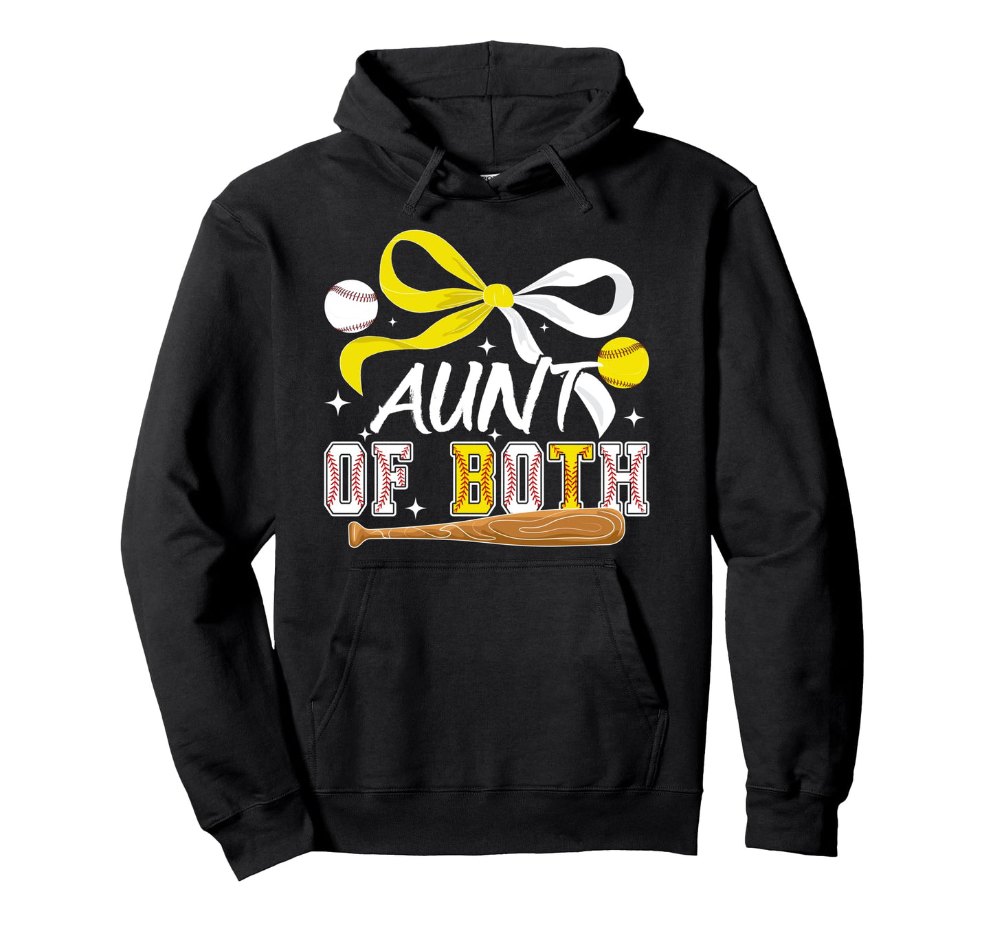 Aunt Both Coquette Baseball Softball Hoodie - Trendy Graphic for Adults - T-Shirt, Sweatshirt, Hoodie