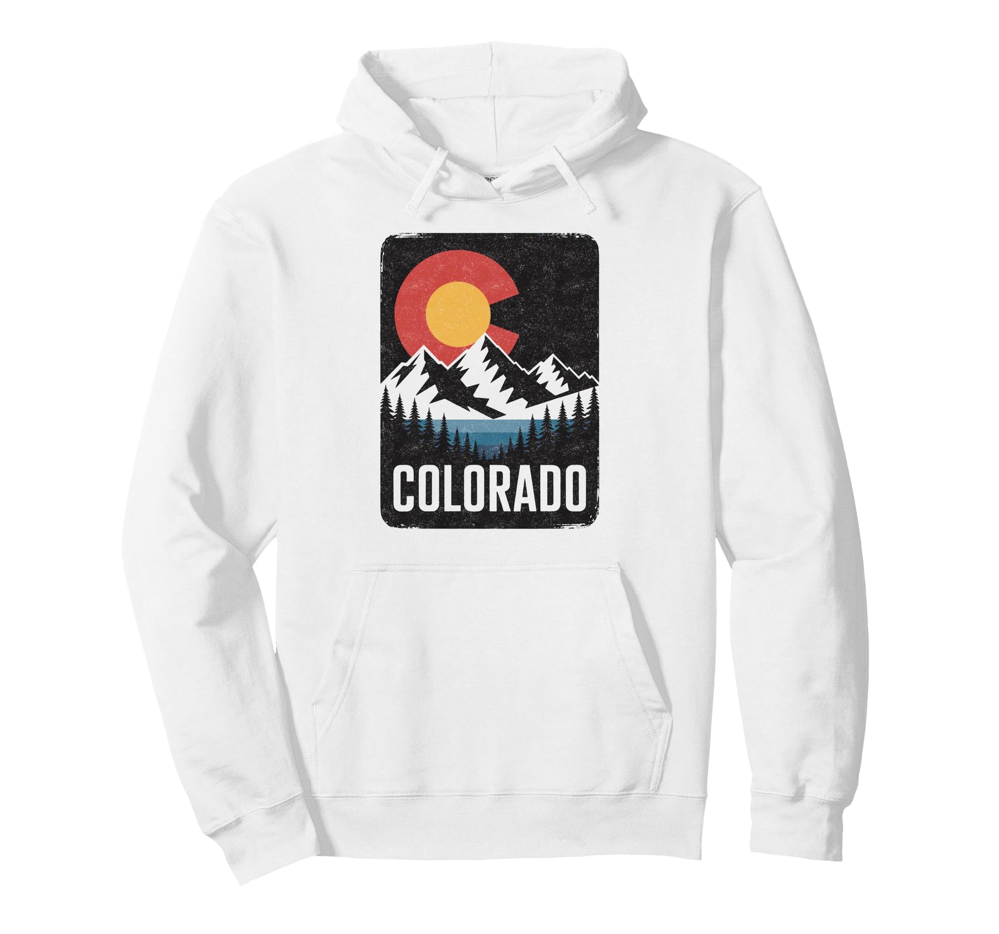 Colorado Mountains Nature Hiking Hoodie - Graphic Print for Adults - T-Shirt, Sweatshirt, Hoodie