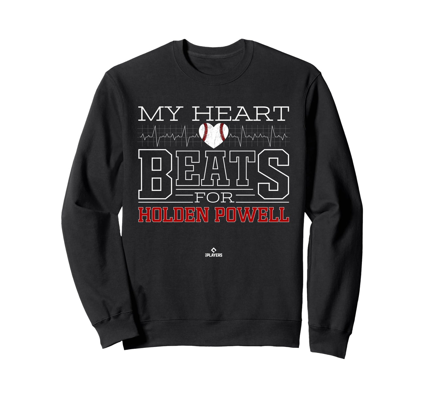 My Heart Beats Holden Powell Sweatshirt - Minimalist Print for Adults - T-Shirt, Sweatshirt, Hoodie